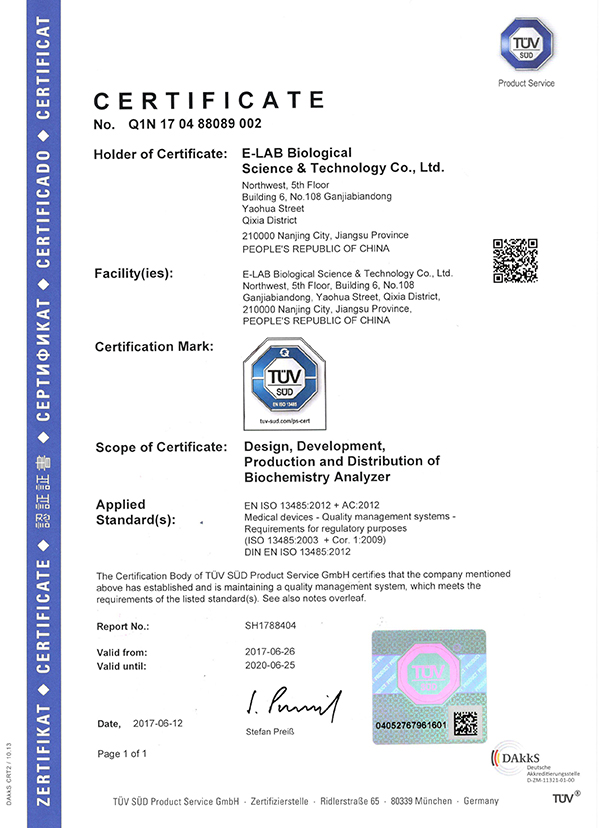 Medical devices quality management system ISO 13485